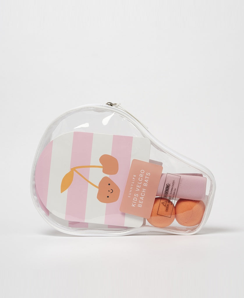 Sunny Life Kids Velcro Beach Bats | Cotton Candy Cherry - Beach & Sand Toys