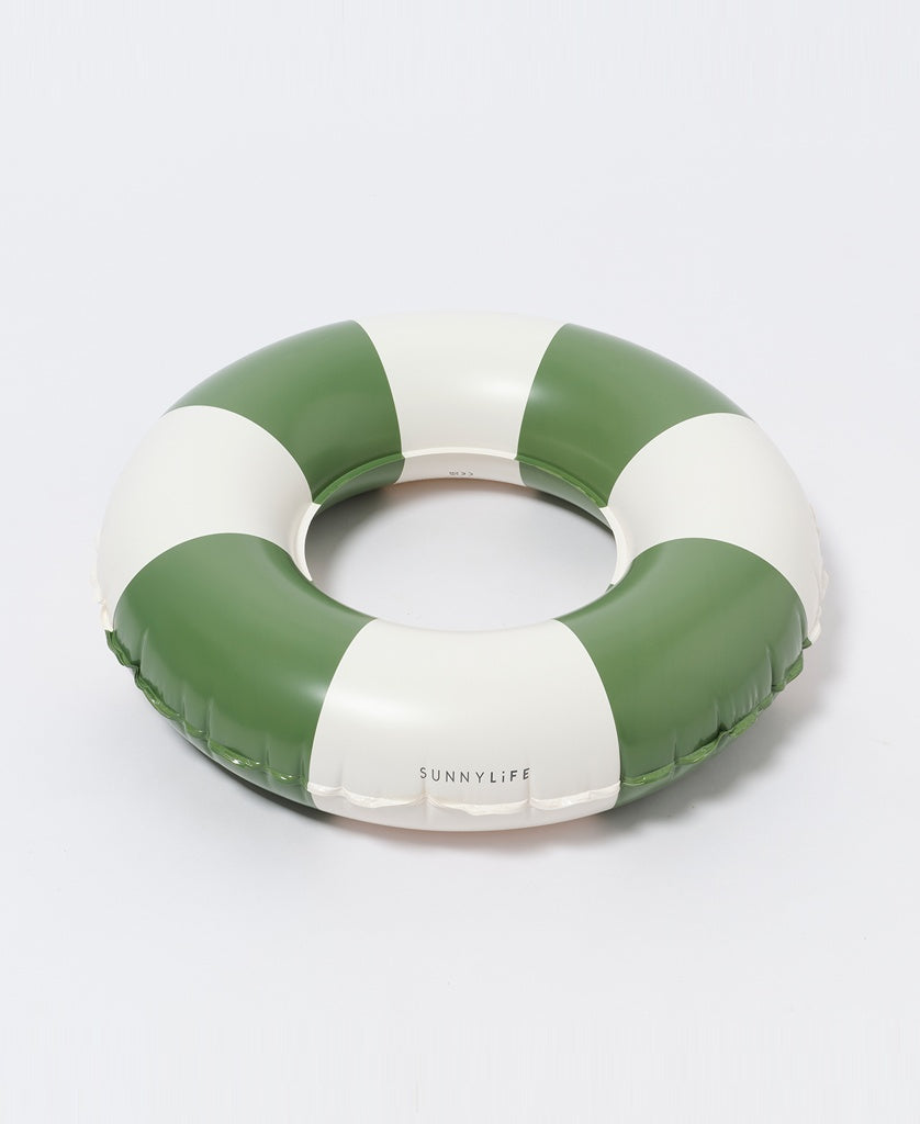 Mini Tube Pool Ring | Olive Stripe