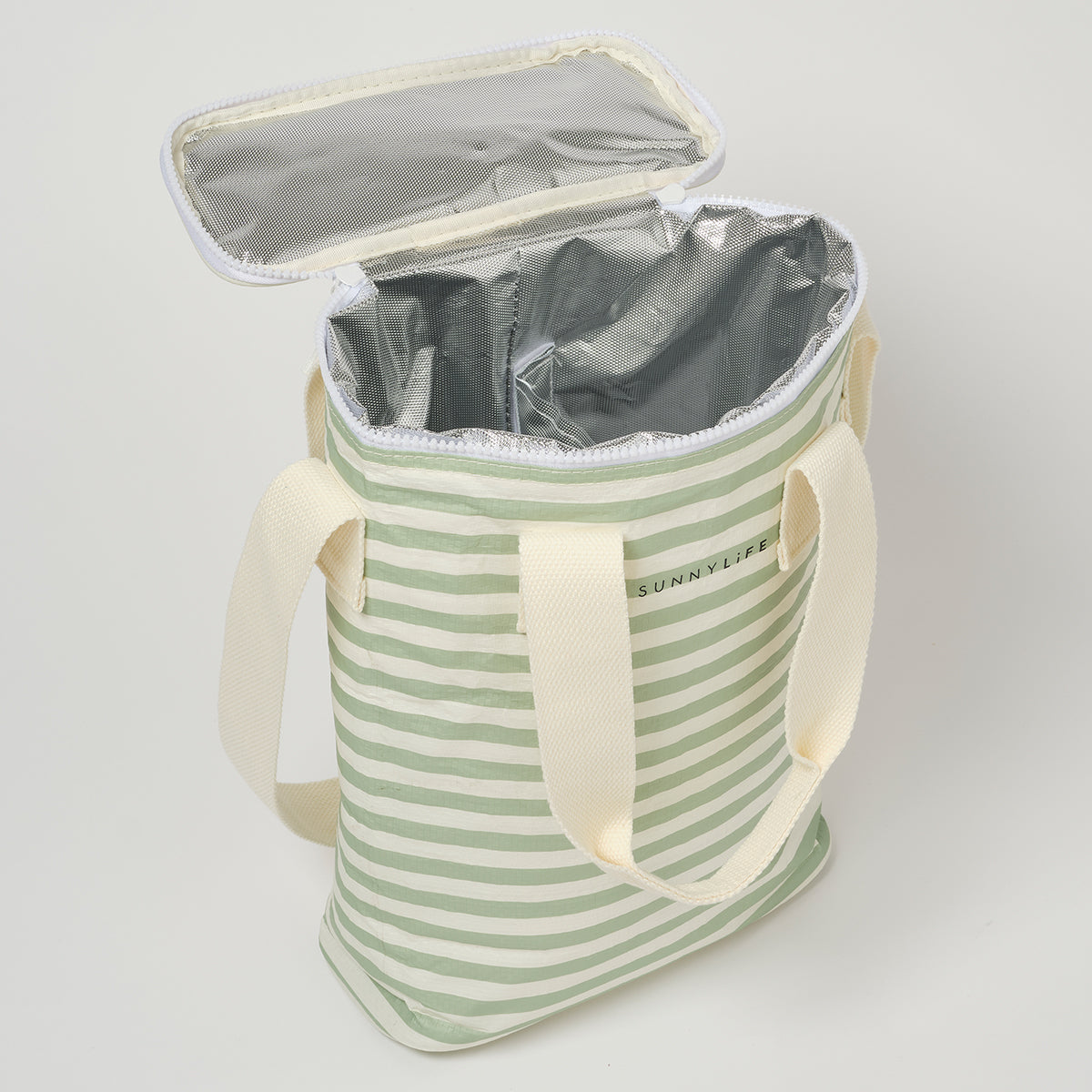 Light Cooler Drinks Bag | Sea Sage Stripe