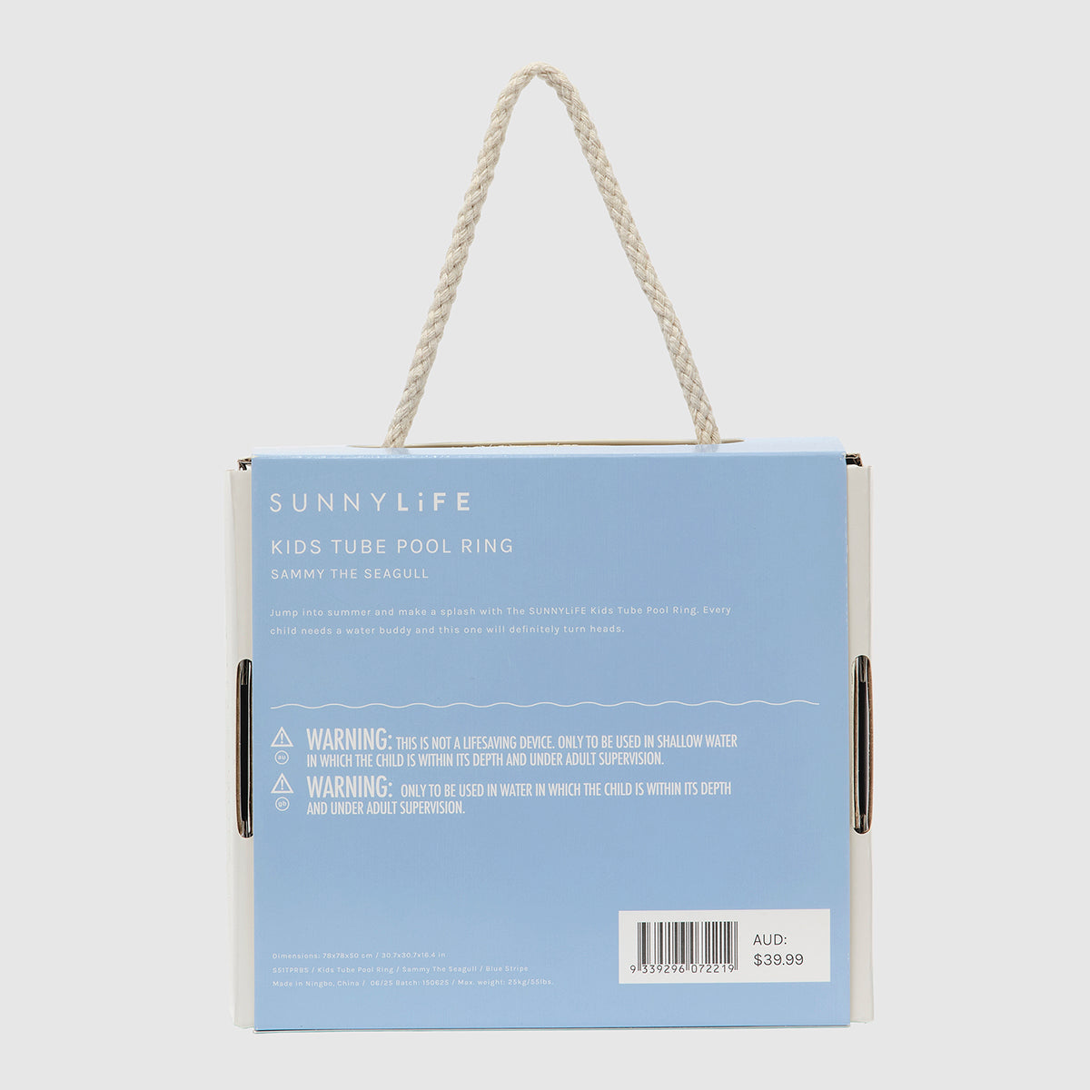 Kids Tube Pool Ring Sammy the Seagull | Blue Stripe