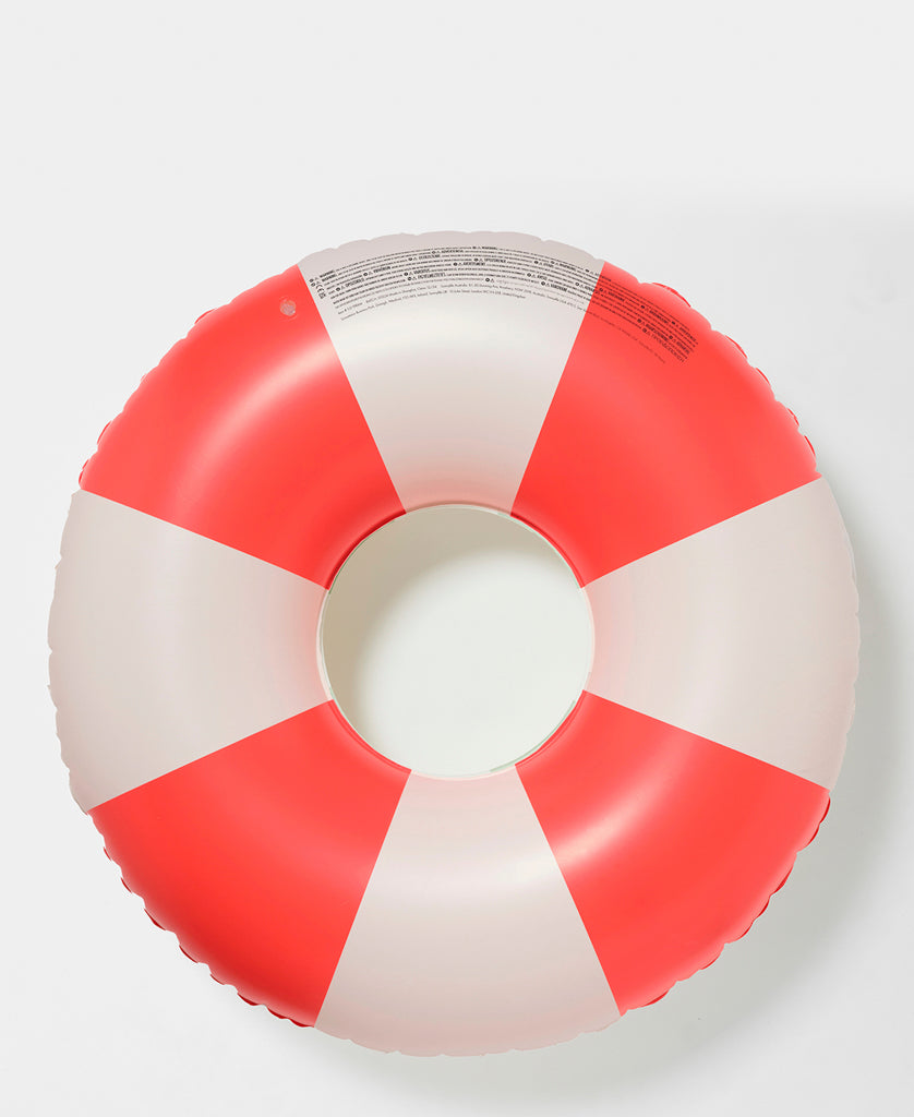 Tube Pool Ring | Tomato Red Stripe