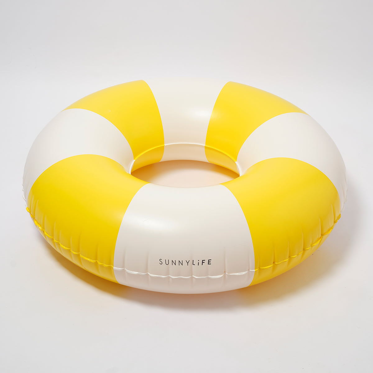 Tube Pool Ring | Sunshine Yellow Stripe