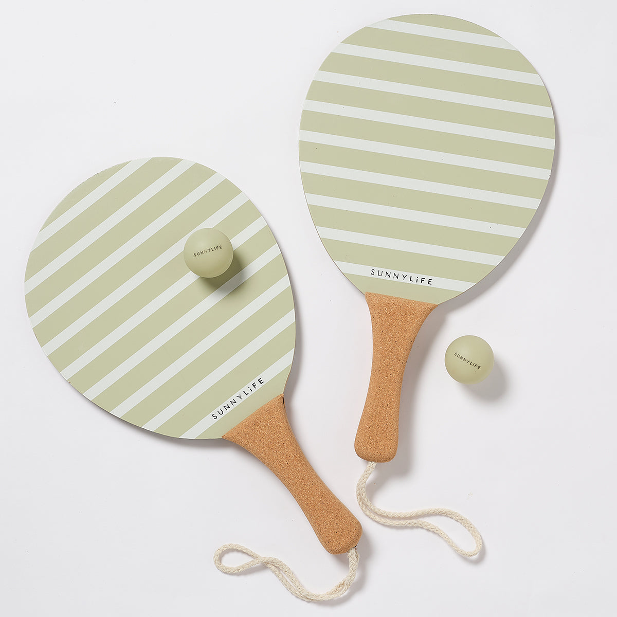Vintage Beach Paddles | La Palma Sage Stripe