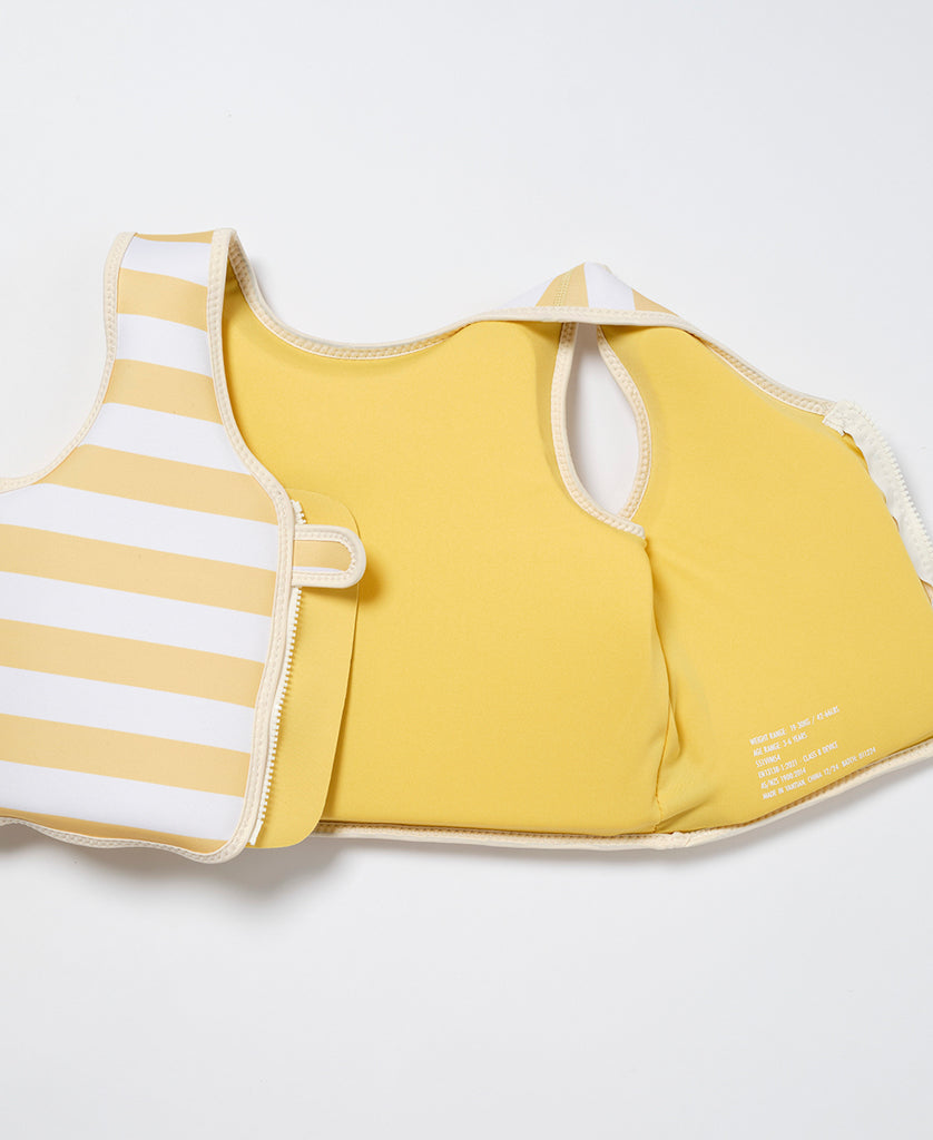 Sunny Life Kids Swim Vest 3-6 Sammy the Seagull | Mustard Stripe - Swim Vests