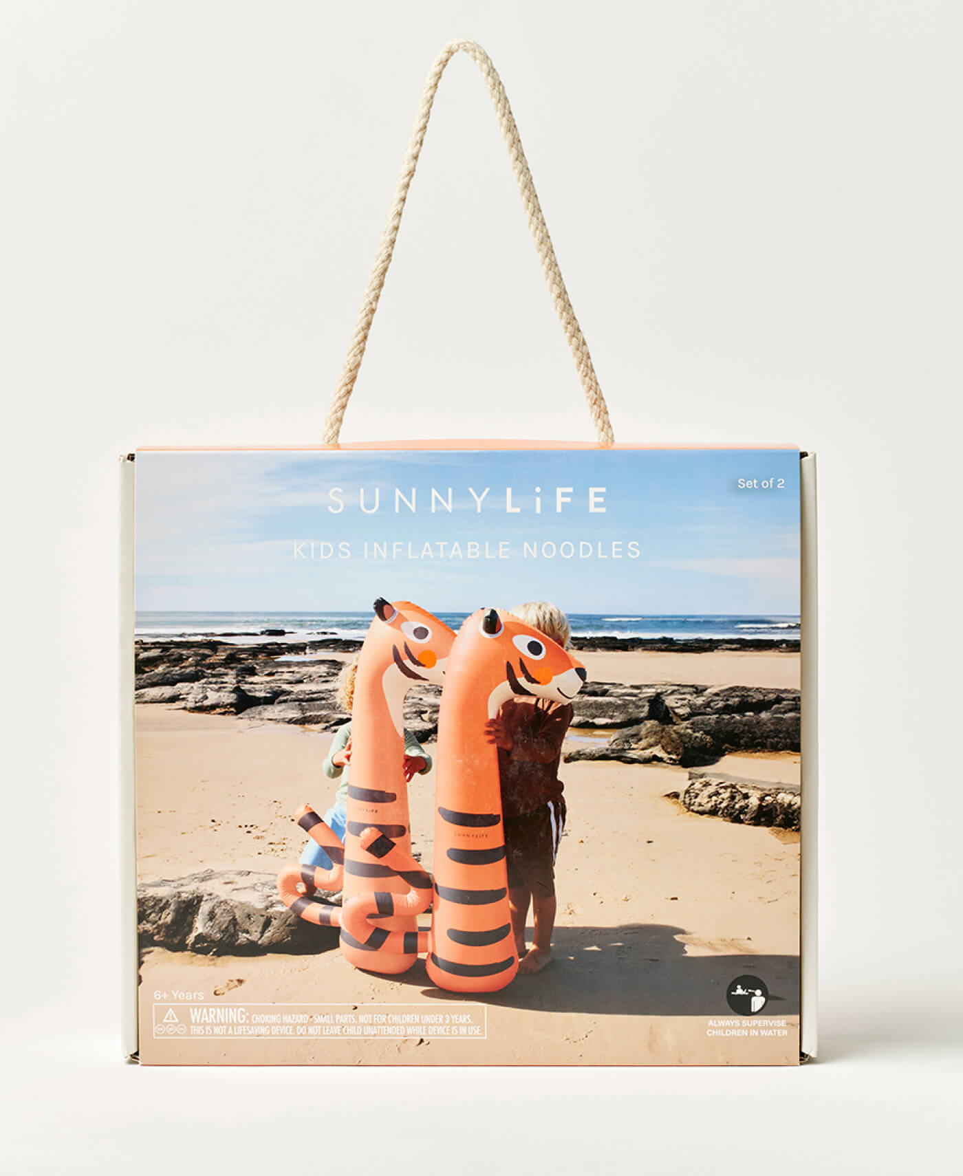 Sunny Life Kids Inflatable Noodle Tino the Tiger Clay Set of 2 - Pool Noodles