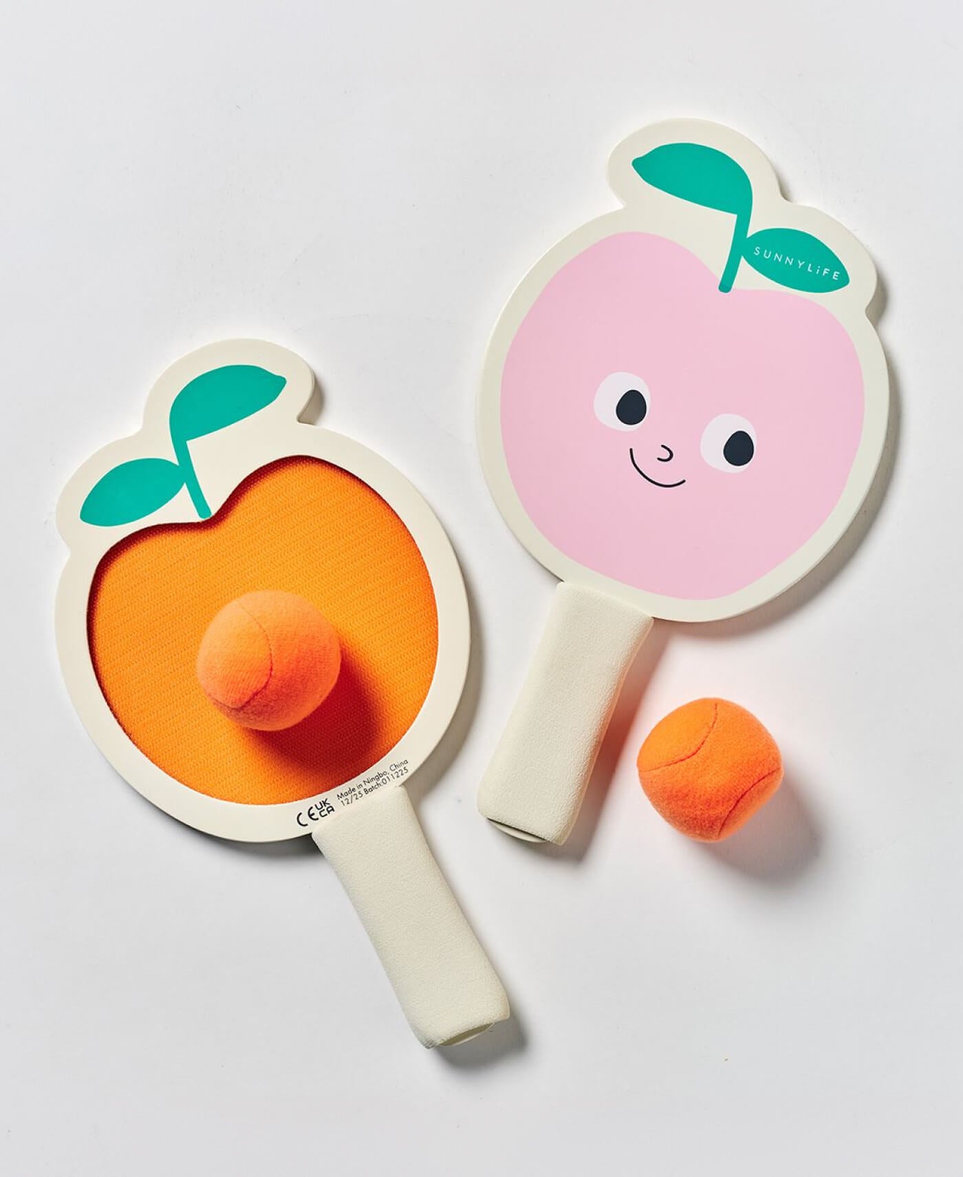 Sunny Life Kids Velcro Beach Bats Poppy the Peach Multi - Paddle Ball Sets