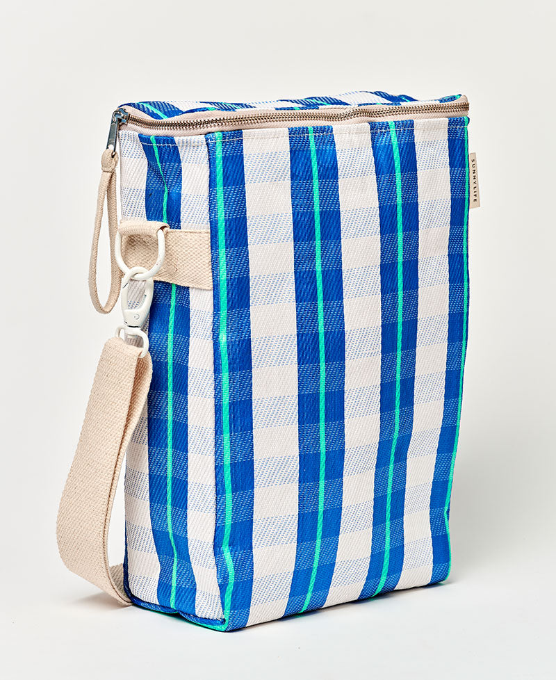 Sunny Life Recycled Nylon Drinks Cooler Bag La Mer Blue Neon - Coolers
