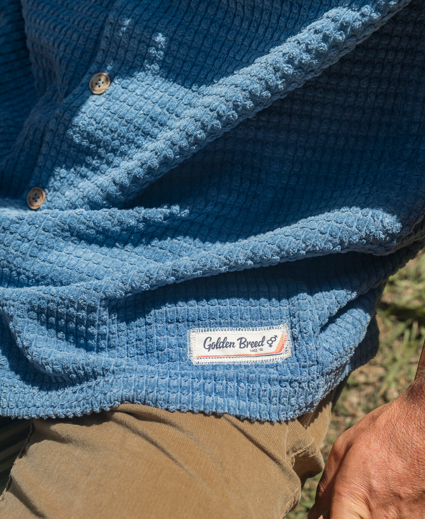 Golden Breed El Shirto Cord Shirt | Blue Mist - Shirts