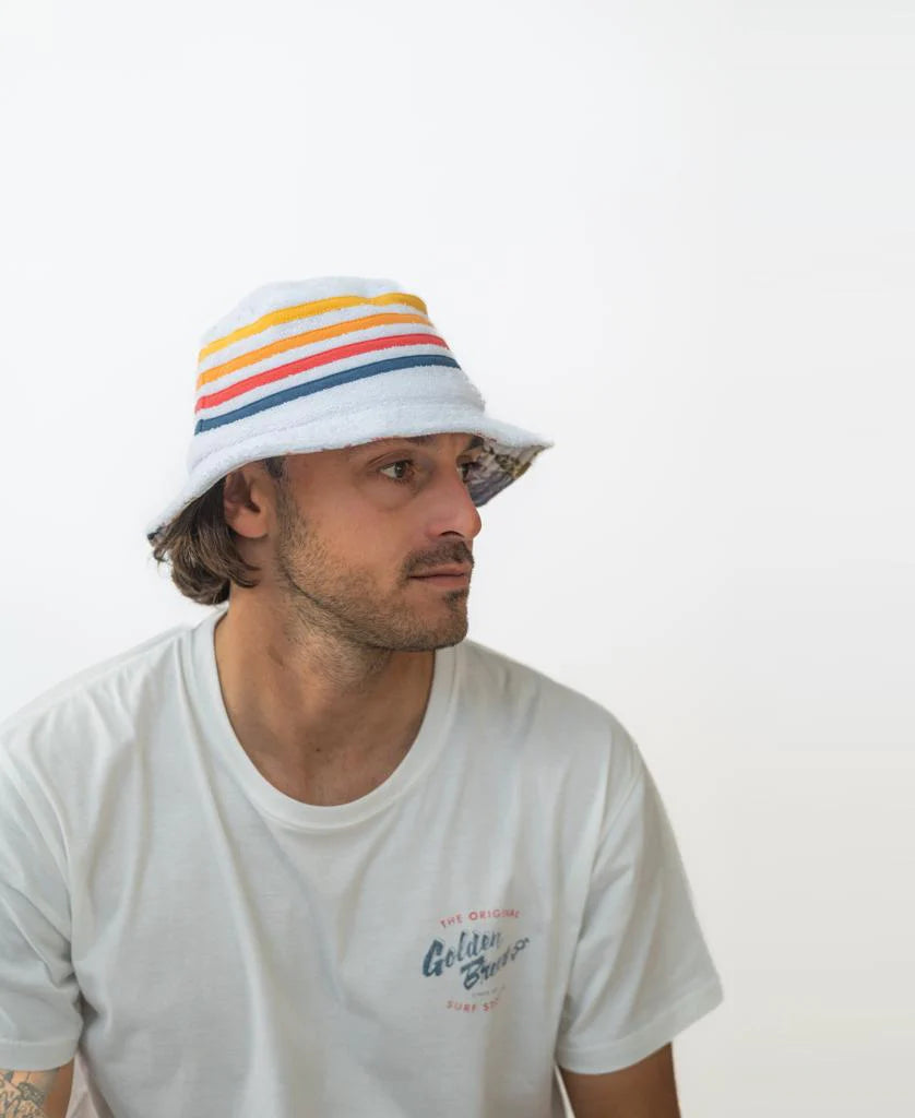 Golden Breed Long Island Terry Bucket Hat | Off White - Bucket Hats