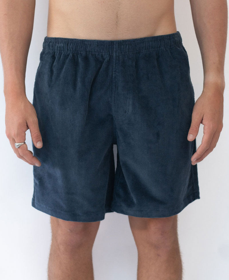 Golden Breed Fletch Cord Elastic Walkshort | Navy - Shorts