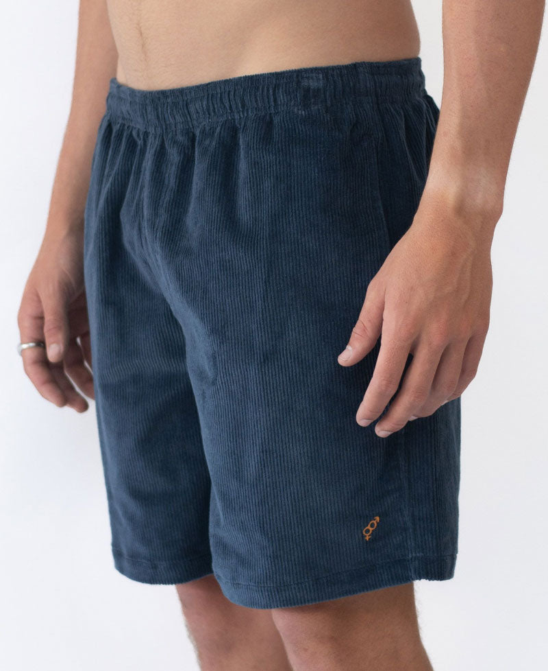 Golden Breed Fletch Cord Elastic Walkshort | Navy - Shorts