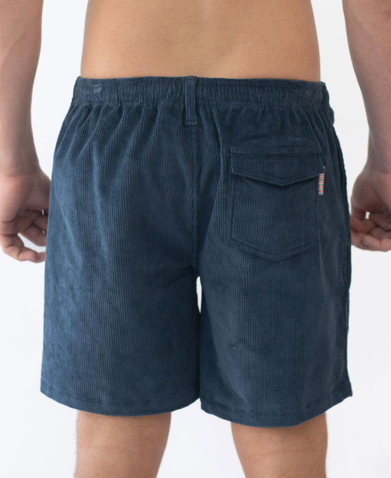 Golden Breed Fletch Cord Elastic Walkshort | Navy - Shorts