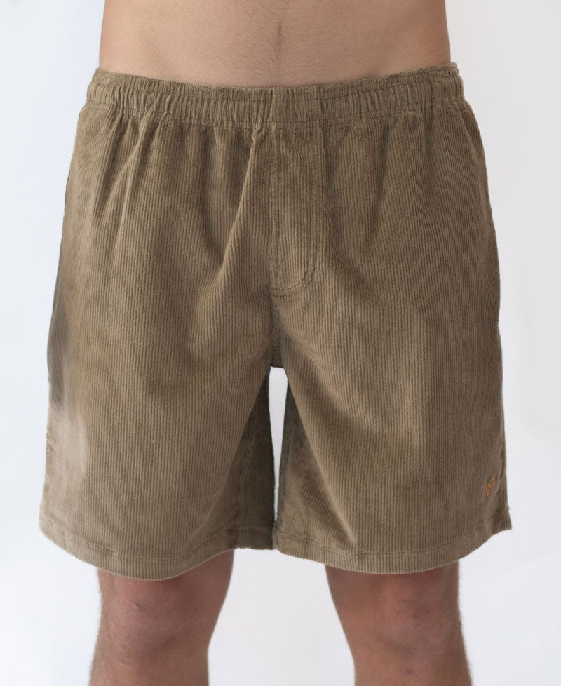 Golden Breed Fletch Cord Elastic Walkshort | Taupe - Shorts
