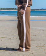 Golden Breed Connie Pant | Espresso/Baby Pink - Trousers