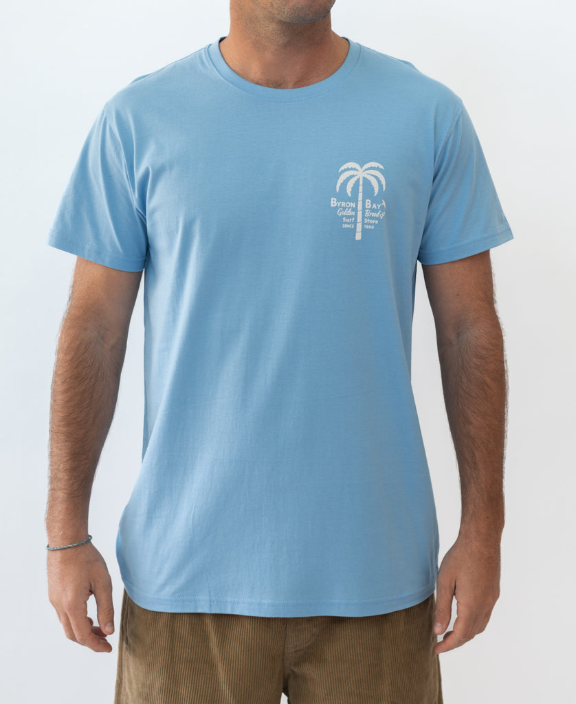 Golden Breed Byron Palm Loco Tee | Azure Blue - T-Shirts