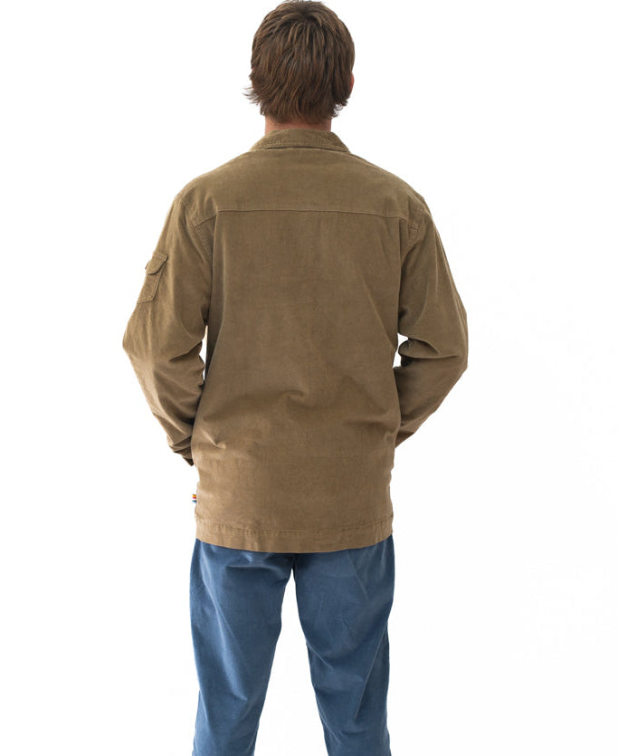 Golden Breed Cahoots Cord Jacket | Taupe - Coats & Jackets