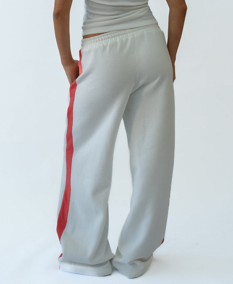 Golden Breed Connie Pant | Off White/Wash Red - Trousers