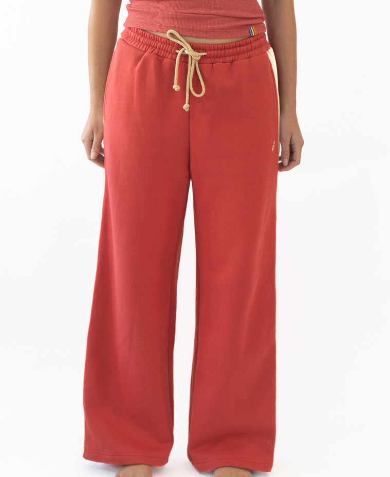Golden Breed Connie Pant | Wash Red/Beige - Trousers