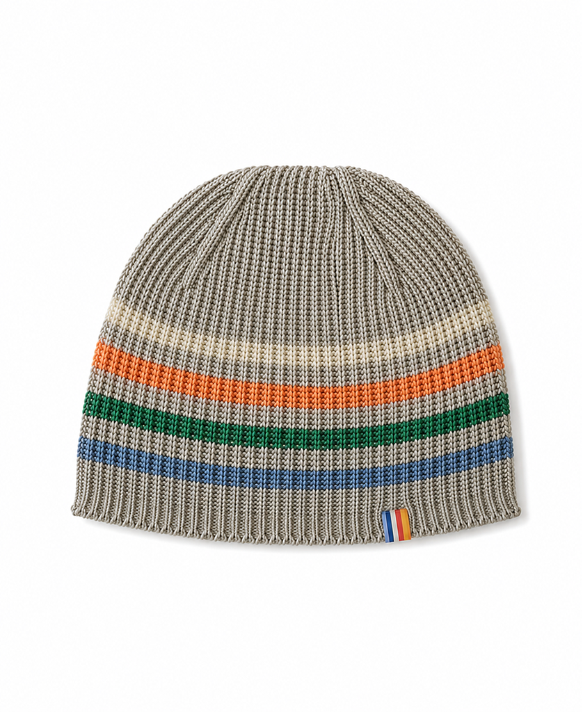 Golden Breed Organic Cotton Beanie Thin Stripe | Fawn - Beanies