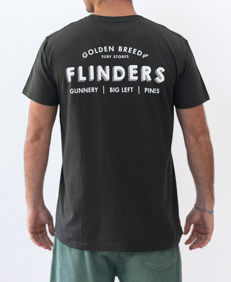 Golden Breed Flinders Old School Tee | Wash Black - T-Shirts