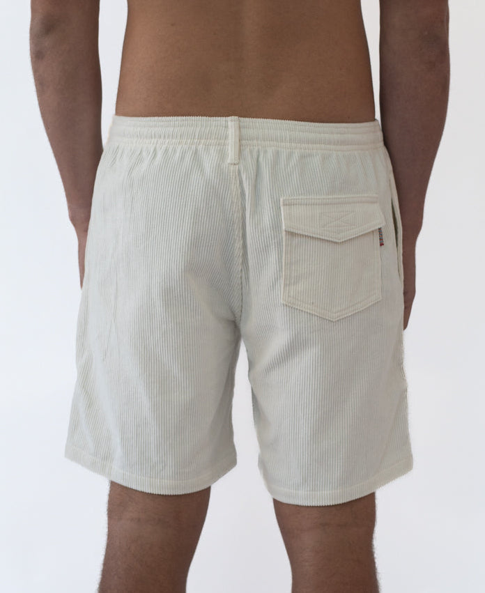 Golden Breed Floyd Cord Elastic Waist Walkshort | Off White - Shorts