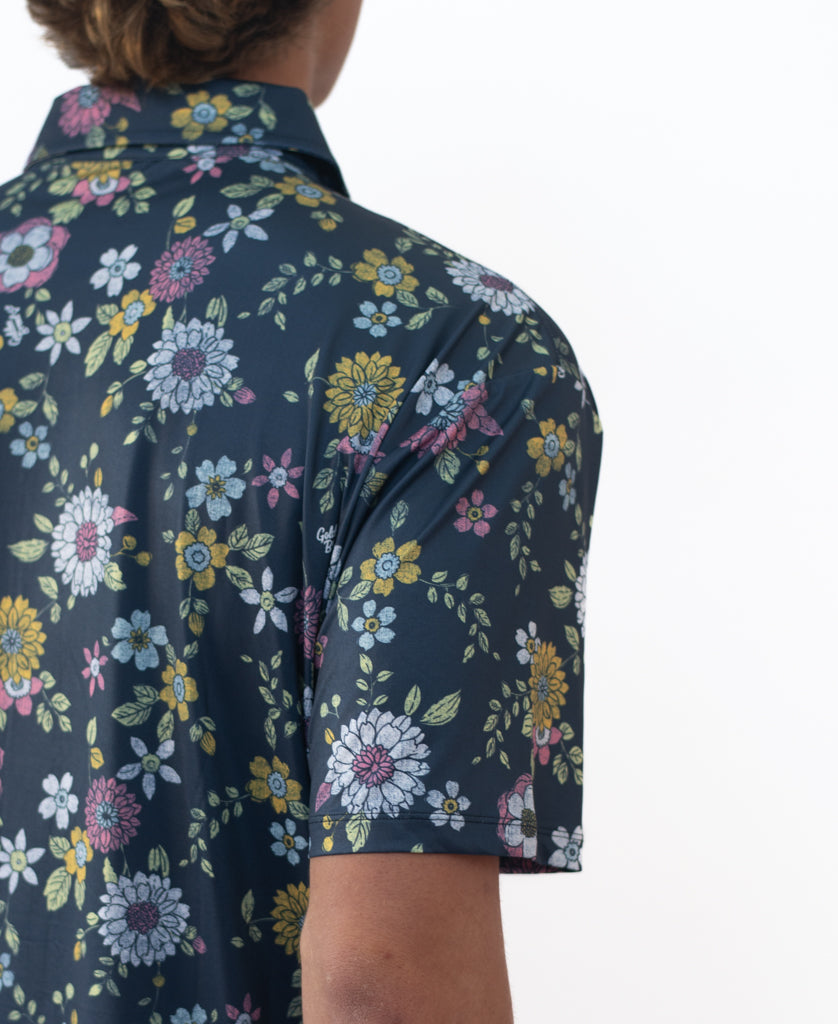 Golden Breed Gunna Happy Floral Shirt | Navy - Shirts