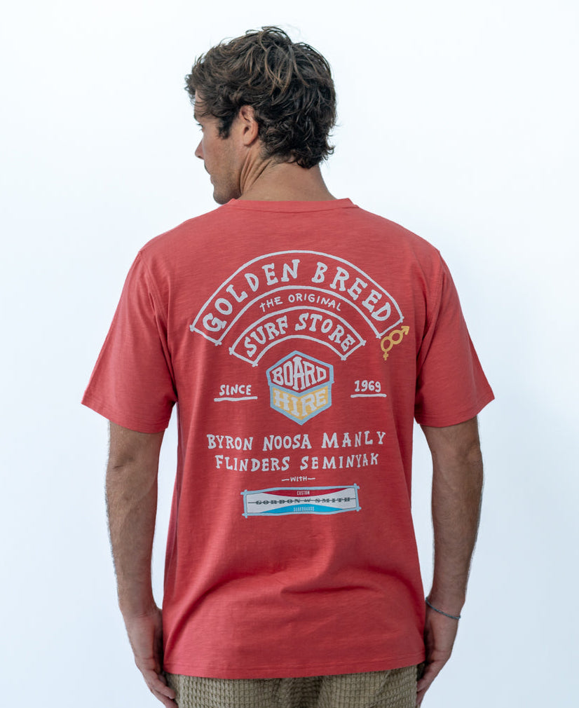 Golden Breed Herring Gen2 Tee | Wash Red - T-Shirts