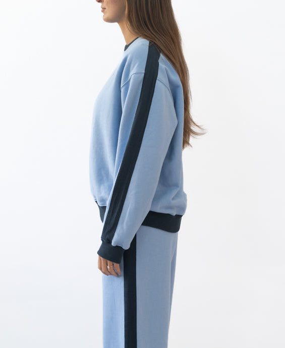 Golden Breed Koby Ringer Sweat | Finch/Navy - Sweatshirts