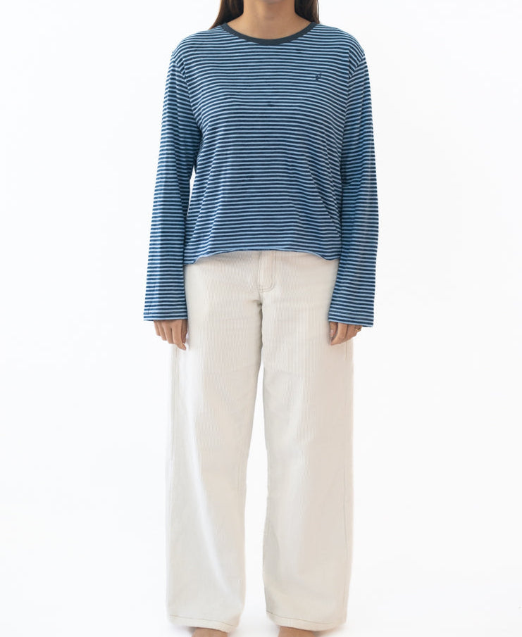 Golden Breed Mary LS | Finch/Navy - T-Shirts