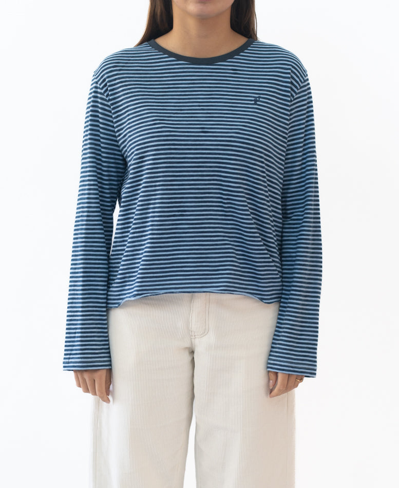 Golden Breed Mary LS | Finch/Navy - T-Shirts