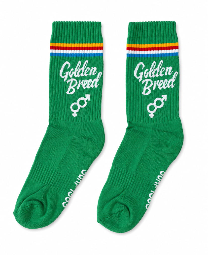 Golden Breed Stripe Sport Sock | Green - Athletic Socks