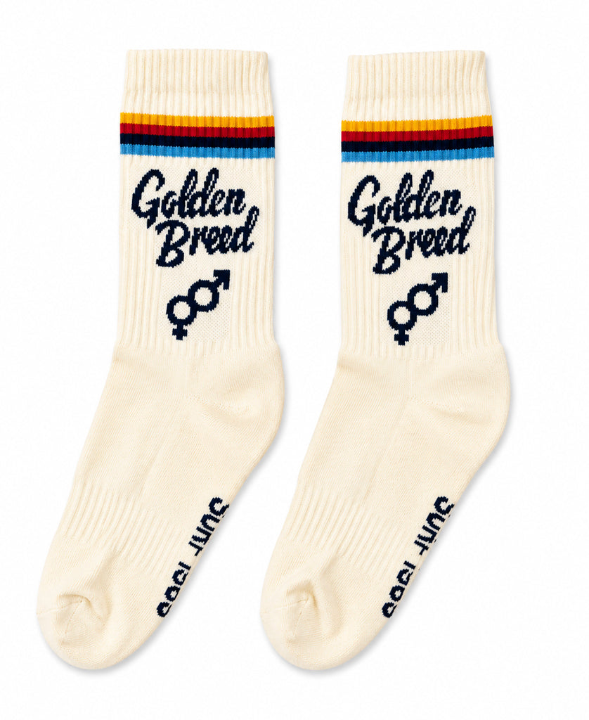 Golden Breed Stripe Sport Sock | White - Athletic Socks