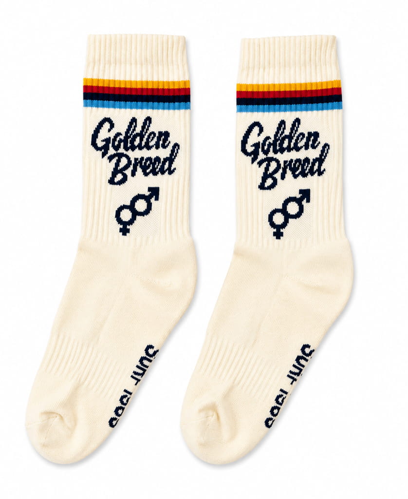 Golden Breed Stripe Sport Sock | White - Athletic Socks