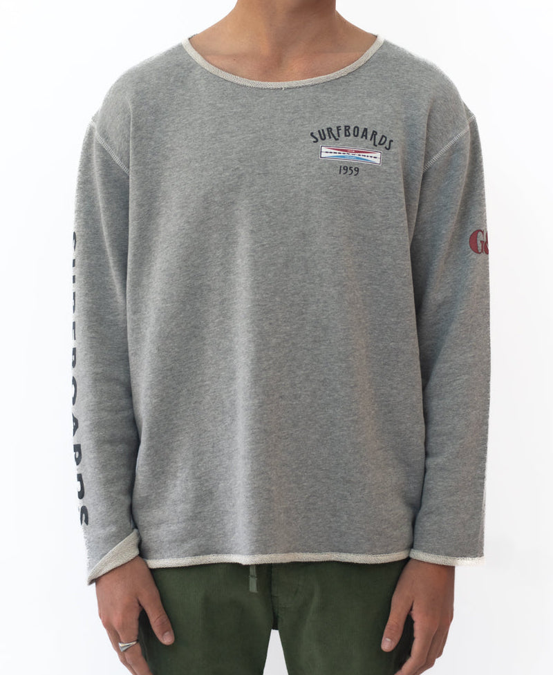 Gordon & Smith G&S Surfboards Rag Top | Grey Marle - Sweatshirts