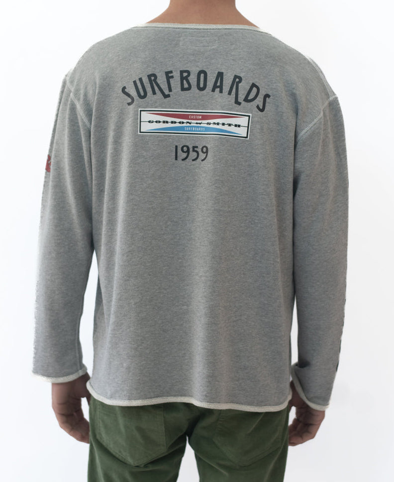 Gordon & Smith G&S Surfboards Rag Top | Grey Marle - Sweatshirts