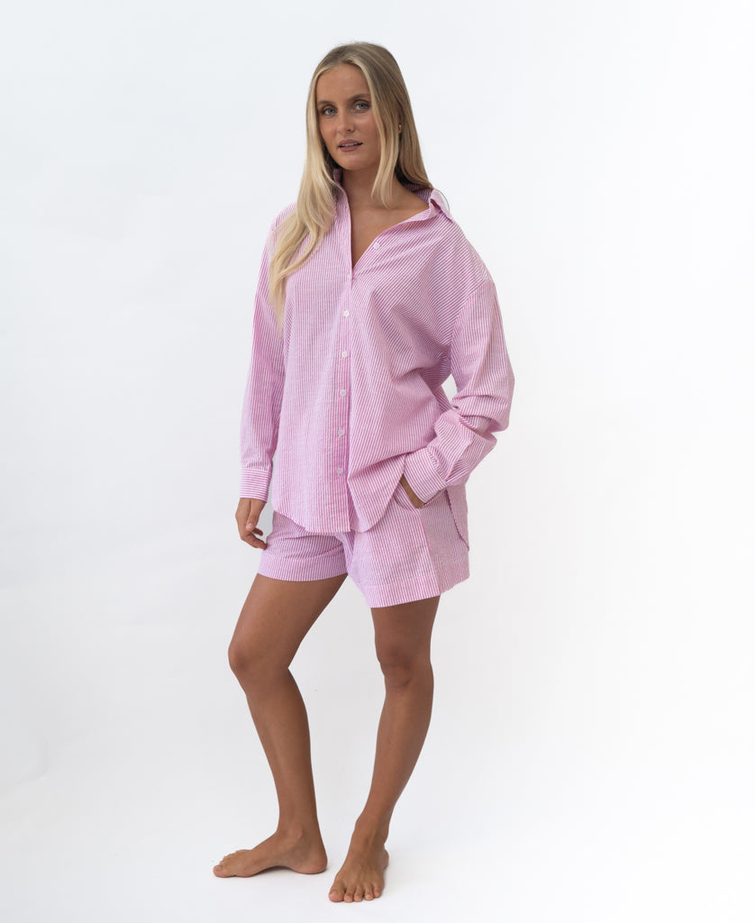 Maeve L/S Shirt | Fuchsia