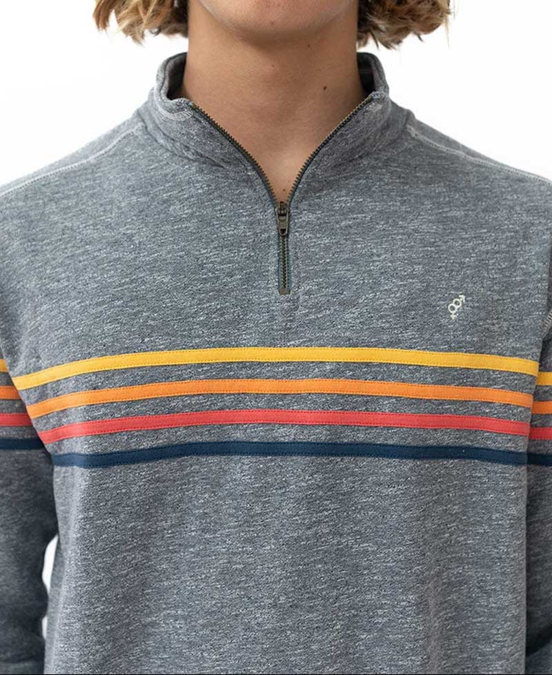 Golden Breed Long Island 1/4 Zip Rag Top | Navy Marle - Sweatshirts