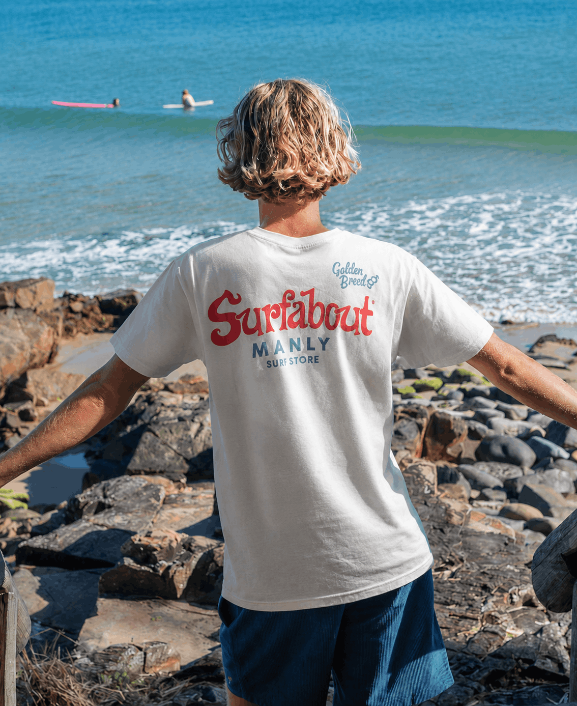 Golden Breed Manly Surfabout Tee | Off White - T-Shirts