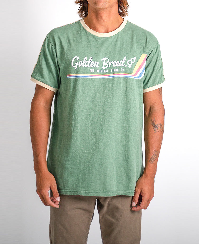 Retro Ringer | Leaf Green - Golden Breed