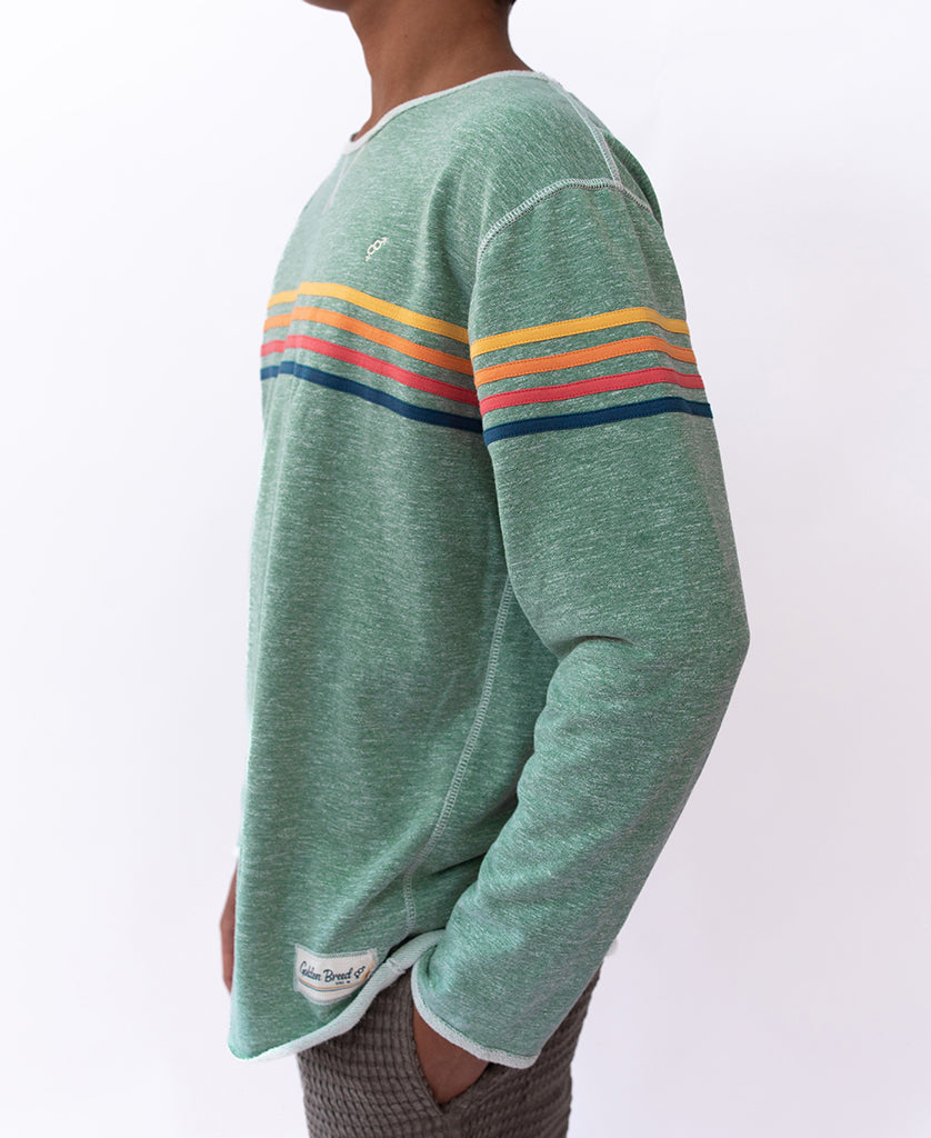 Long Island Rag Top | Green Marle Stripe - Golden Breed