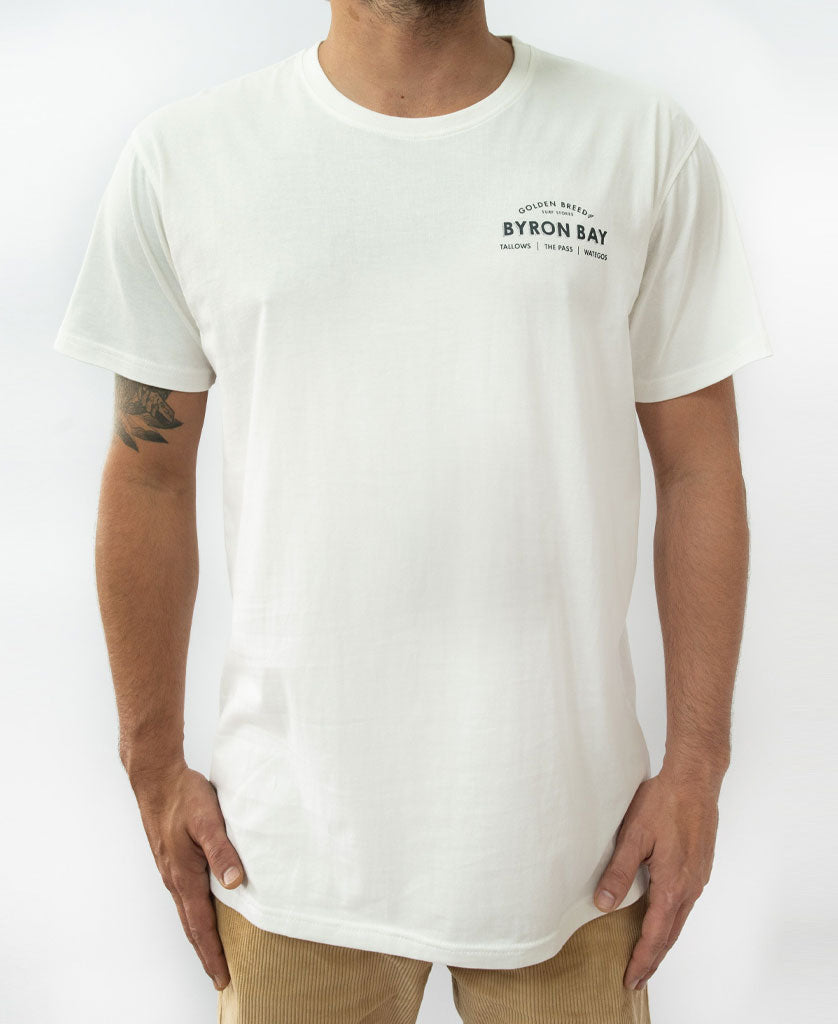 Byron Old School Tee | Off White - Golden Breed
