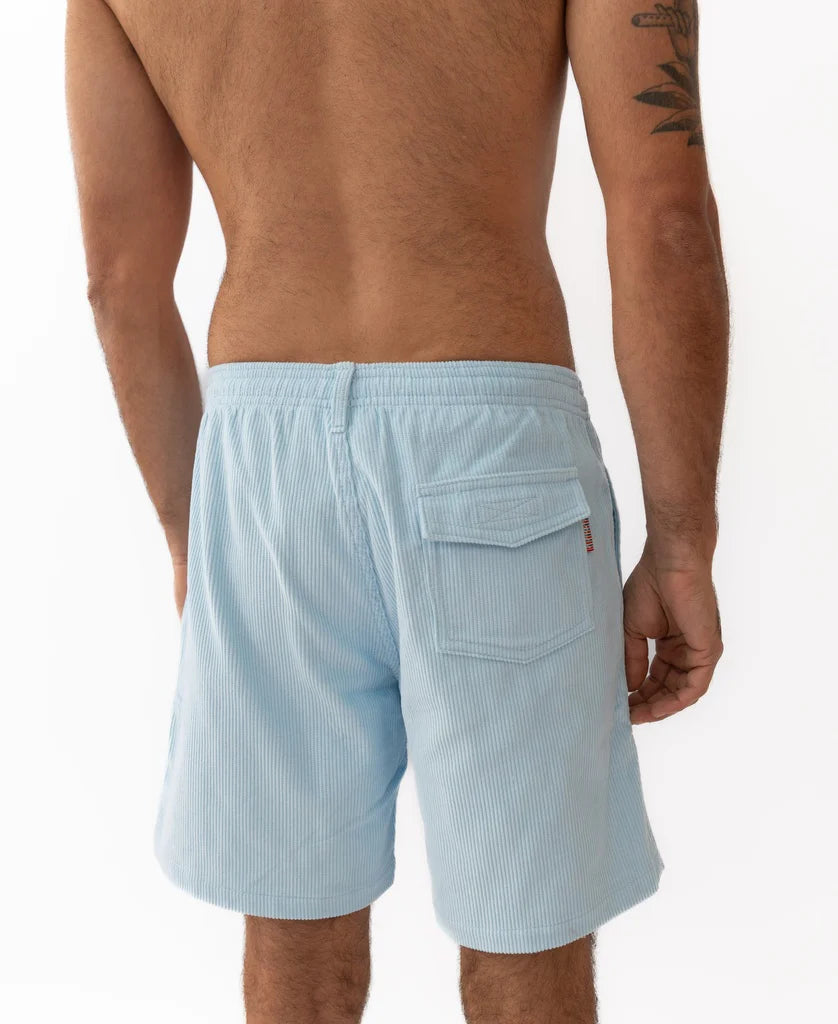Golden Breed Floyd Cord Elastic Waist Walkshort | Sky - Shorts