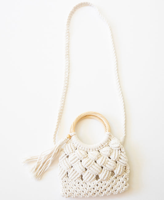 Rope Wood Bag Tassel | Off White