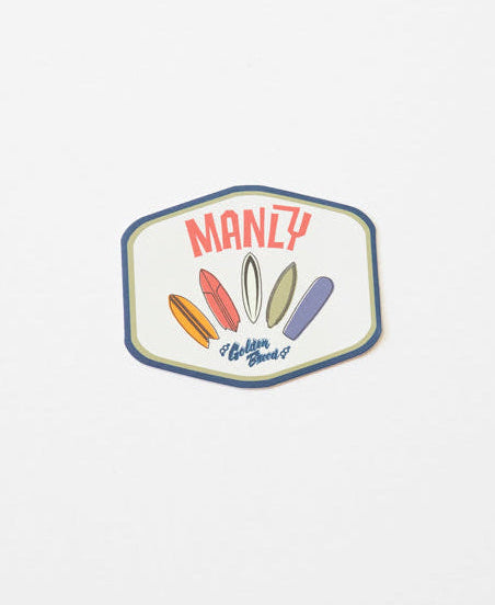 Golden Breed Manly Smurf Sticker | Cream - Decorative Stickers