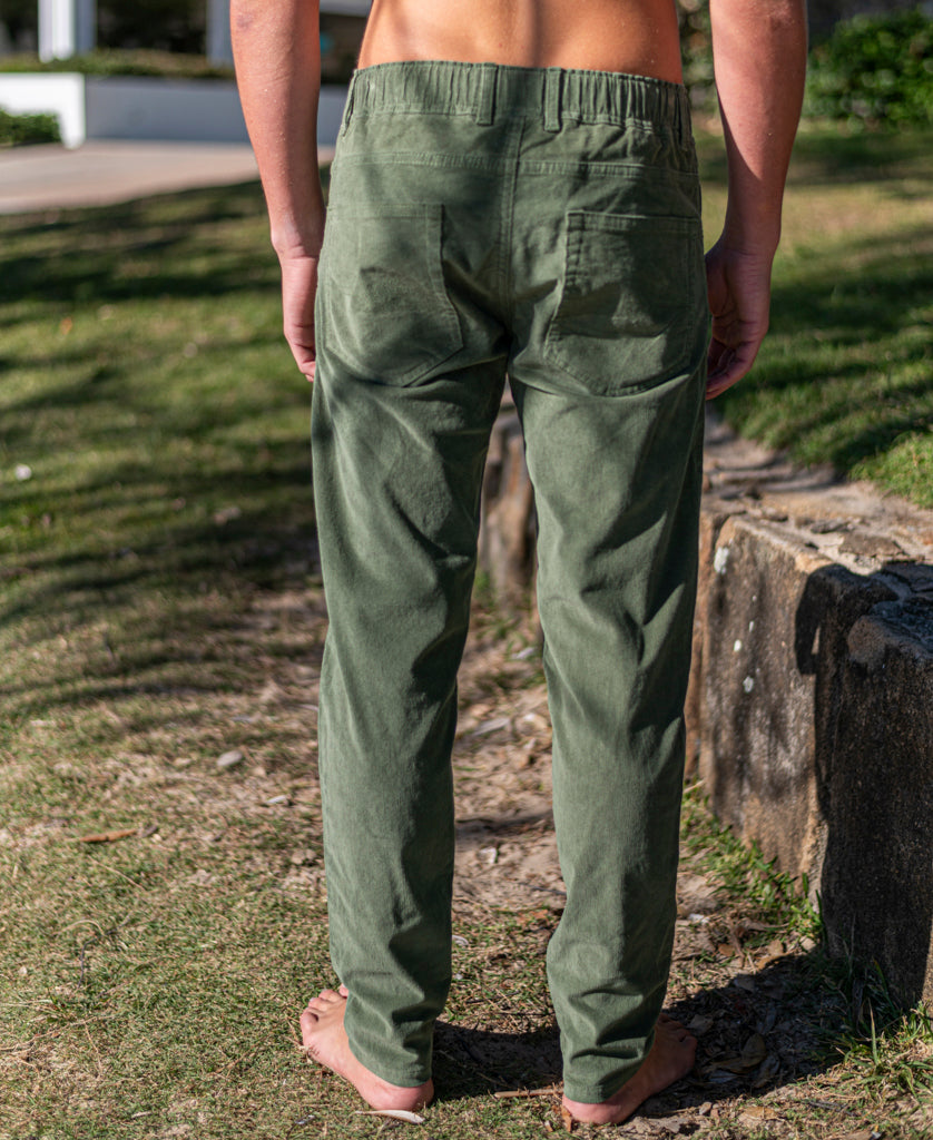 Golden Breed Catch Stretch Cord Pant | Khaki - Pants