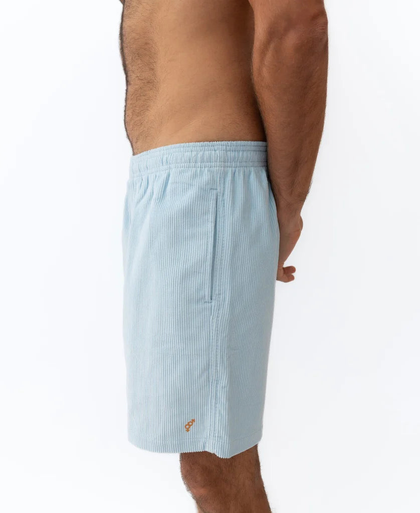Golden Breed Floyd Cord Elastic Waist Walkshort | Sky - Shorts