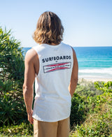 GS Corp Logo Muscle Top | Off White - Golden Breed