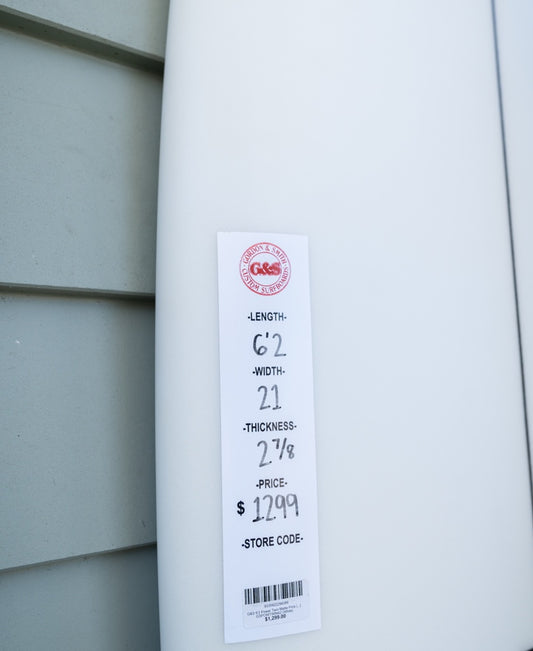 G&S 6'2 Power Twin Matte Finish | White-Golden Breed