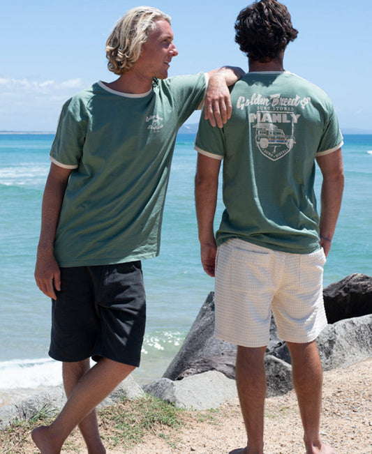Manly Landy Tee | Leaf Green