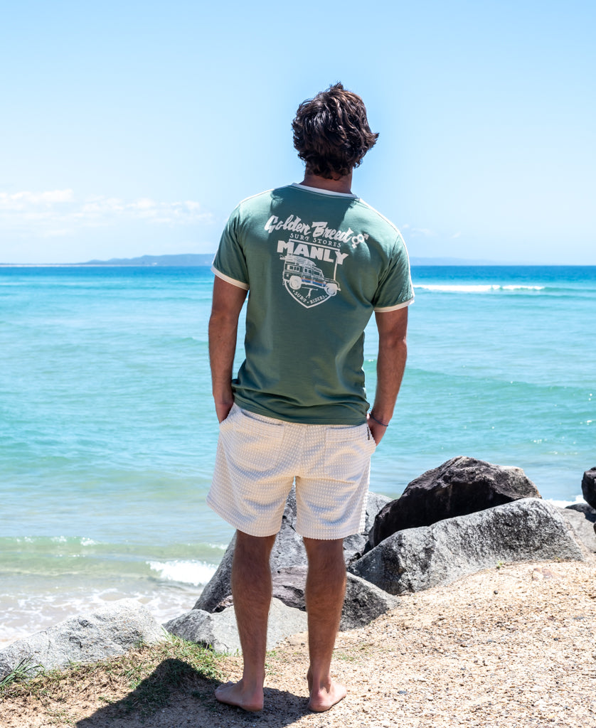Manly Landy Tee | Leaf Green